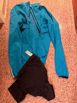 Conjunto Ropa Ciclismo Azul y Negro