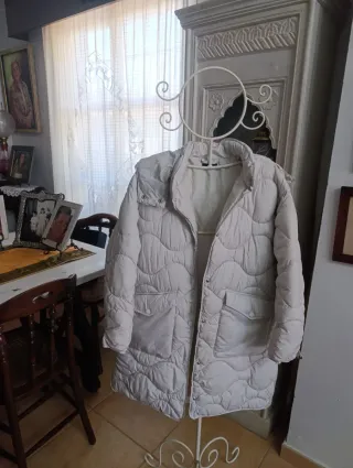 Chaquetón acolchado blanco marfil talla XL