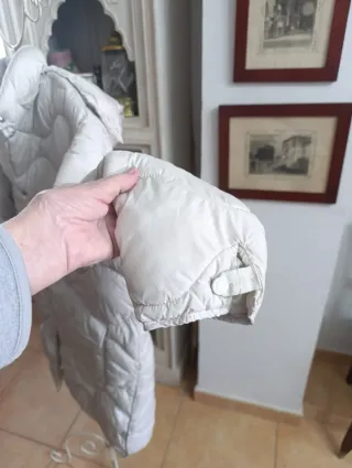 Chaquetón acolchado blanco marfil talla XL
