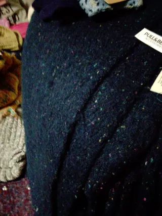 Bufanda y guantes azules