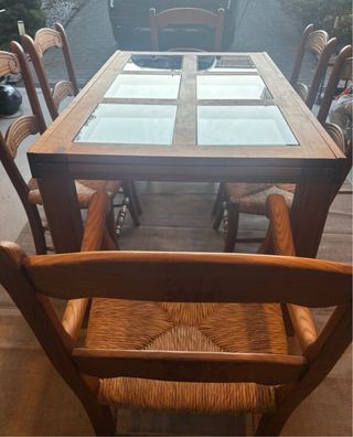 Mesa comedor madera con 6 sillas