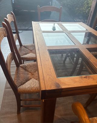 Mesa comedor madera con 6 sillas