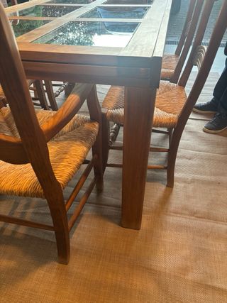 Mesa comedor madera con 6 sillas