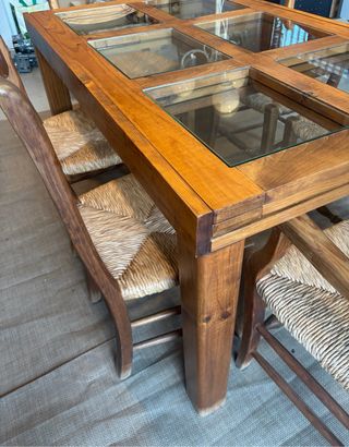 Mesa comedor madera con 6 sillas