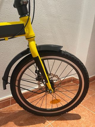 Bicicleta Plegable Amarilla
