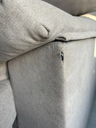 Sofá de 2 plazas beige/gris