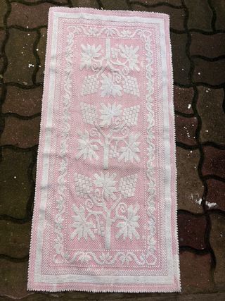 Tappeto Sardo Rosa - Motivo Floreale