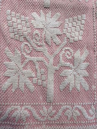 Tappeto Sardo Rosa - Motivo Floreale