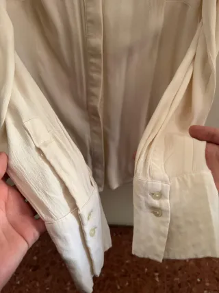 Camisa Mango color blanco hueso