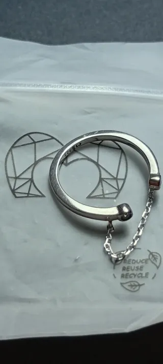 Anillo Plata Ley Cadena Le Petite Marie Ajustable