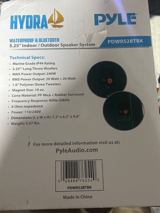 Altavoces Pyle Bluetooth Inalámbricos Negros