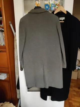Abrigo paño mujer gris talla 42