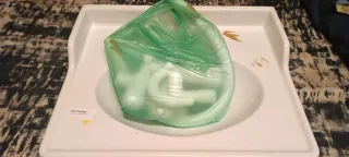 Lavabo de porcelana blanco