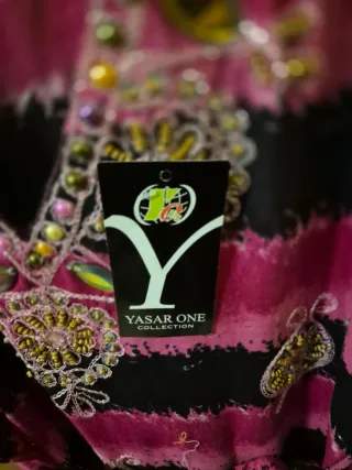 Tunic/Dress Yasar One Ethnic Beaded Pink Black