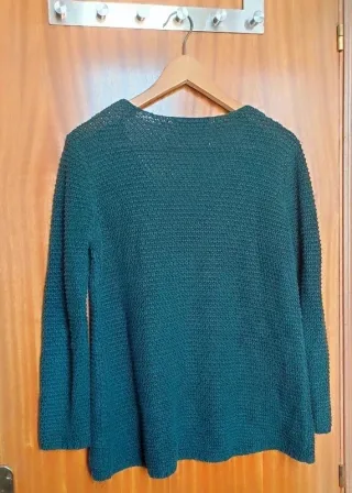 Jersey Sfera Punto Calado Verde Botella Talla L