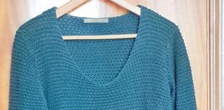 Jersey Sfera Punto Calado Verde Botella Talla L