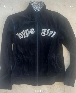 Conjunto chándal terciopelo negro S