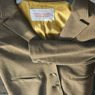 Benetton  giacca vintage verde scuro  in  Lana