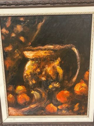 Cuadro Bodegón Jarra y Frutas