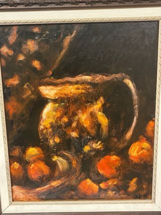 Cuadro Bodegón Jarra y Frutas