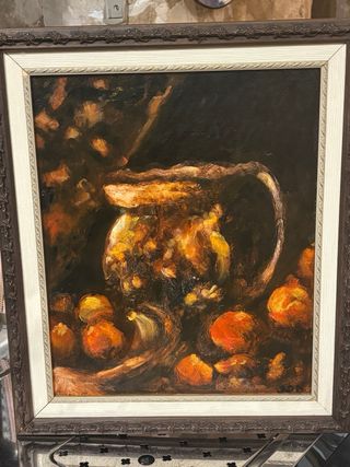 Cuadro Bodegón Jarra y Frutas