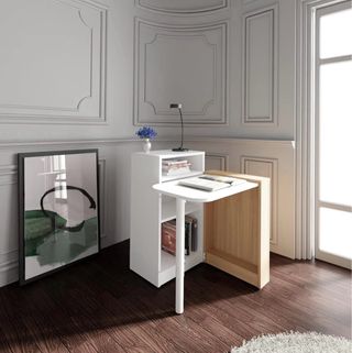 Mesa escritorio LEVIRA Neisse Blanco/Cerezo