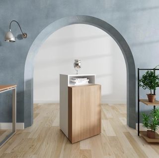 Mesa escritorio LEVIRA Neisse Blanco/Cerezo