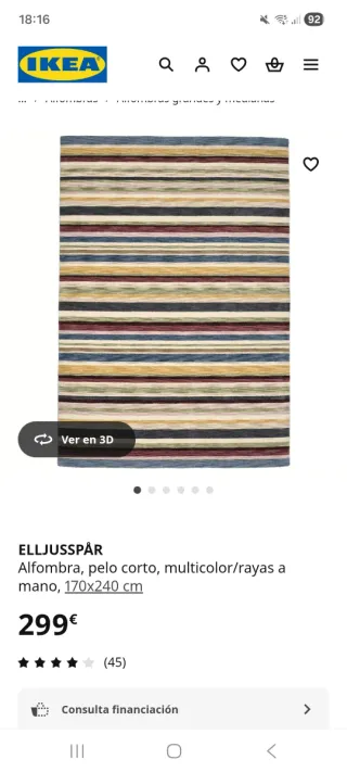 Alfombra Ikea Elluspår rayas