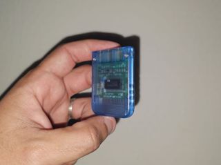 Tarjeta Memoria PS1 Azul Transparente