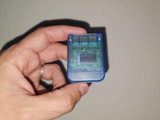 Tarjeta Memoria PS1 Azul Transparente