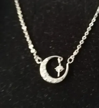 Collana luna e stelle argento