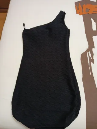 Vestido negro asimétrico Talla XS