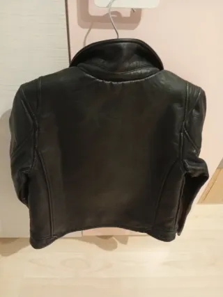 Cazadora Piel Zara Negra niña