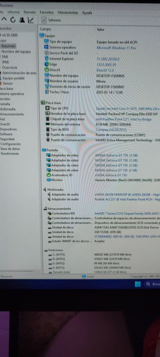 Ordenador HP Negro/Plateado