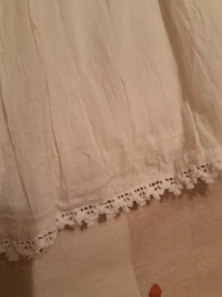 Vestido largo ibicenco crema talla L