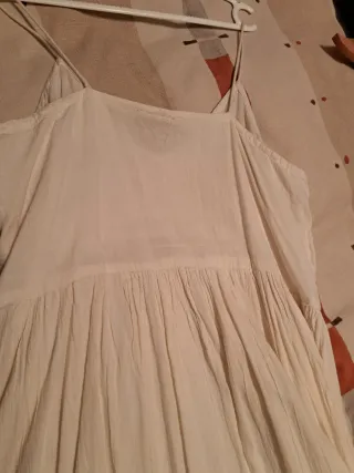 Vestido largo ibicenco crema talla L