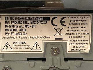 Ordenador Packard Bell Imax D4702 SP