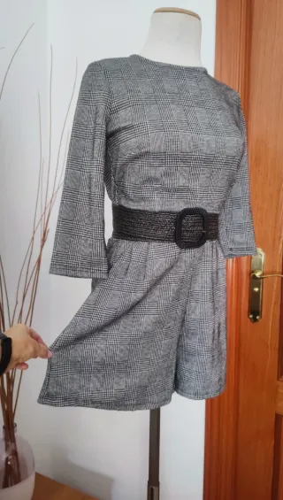 Mono elástico corto cuadros invierno XS