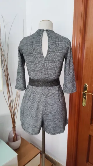 Mono elástico corto cuadros invierno XS