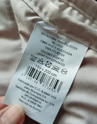 Edredon Relleno Nórdico Bicolor Naturals 120g/m²