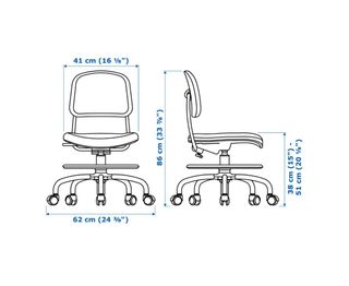 2 Sillas Escritorio Infantil Ikea VIMUND Rosa