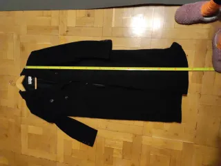 Abrigo paño negro talla 44