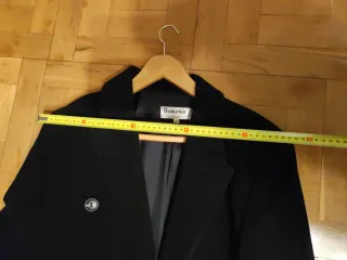 Abrigo paño negro talla 44