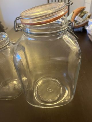 Set 4 Botes Cristal Cierre Hermético