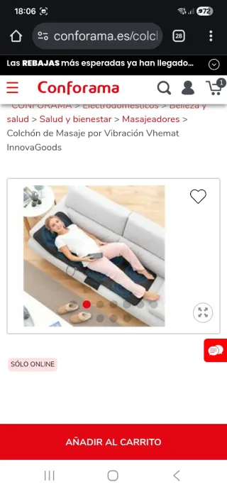 Colchon masaje vibración