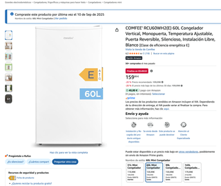 Congelador COMFEE' RCU60WH2(E) 60L