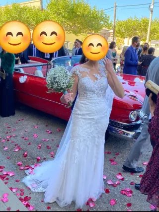 Vestido de Novia Talla 40 Sirena Encaje