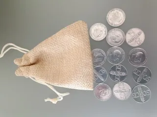 Lote 13 monedas arras boda