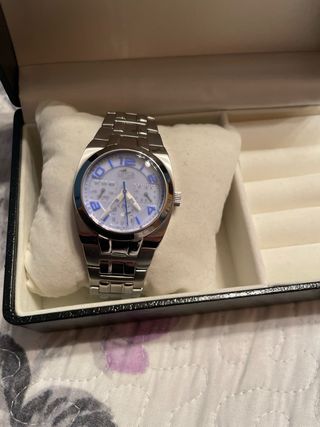 Reloj Lotus Multifunción Acero Azul Caja