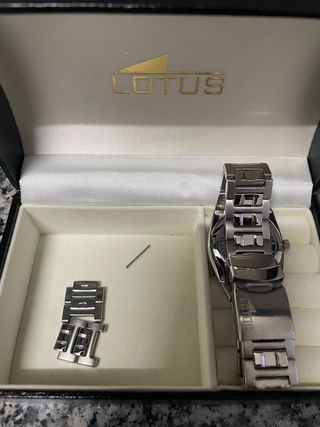 Reloj Lotus Multifunción Acero Azul Caja